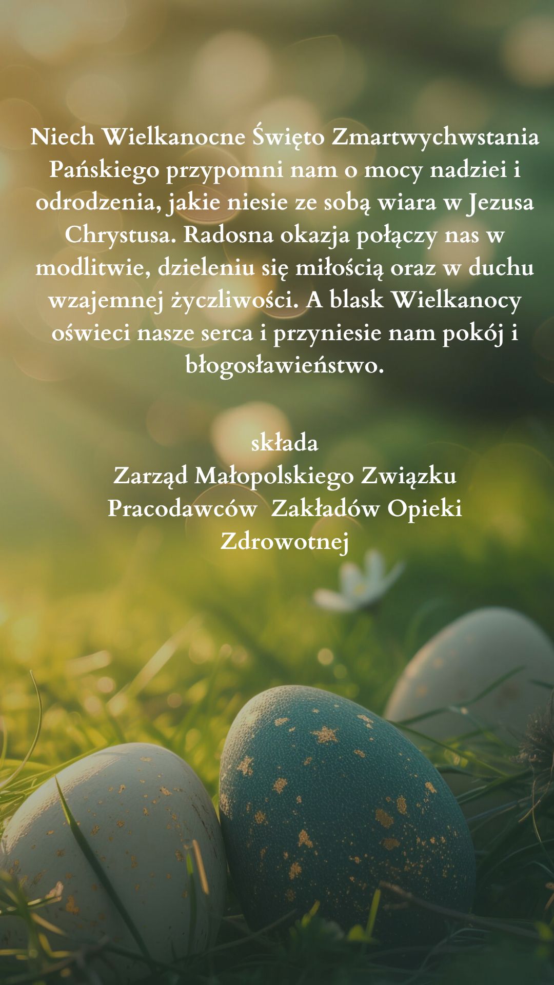 Życzenia od Zarządu MZPZOZ na Wielkanoc 2024